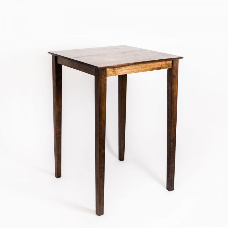 Square Mahogany High Coctail Table