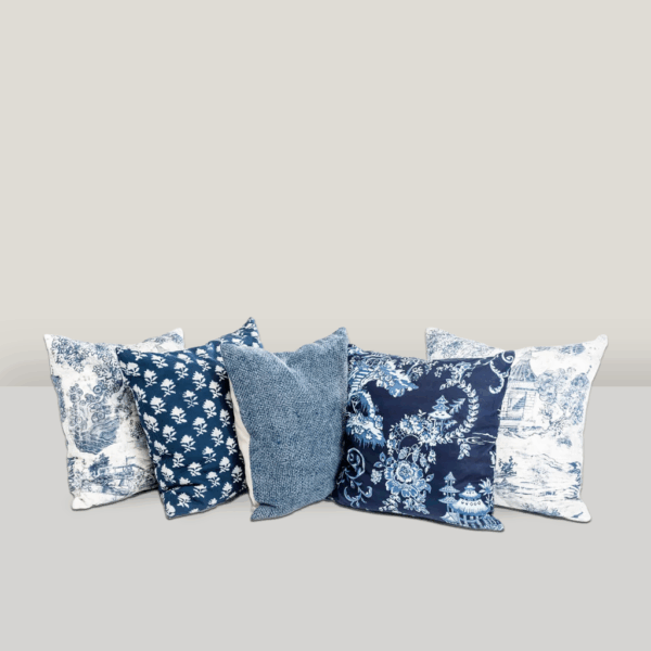 Blue & White Toile Pillow Package