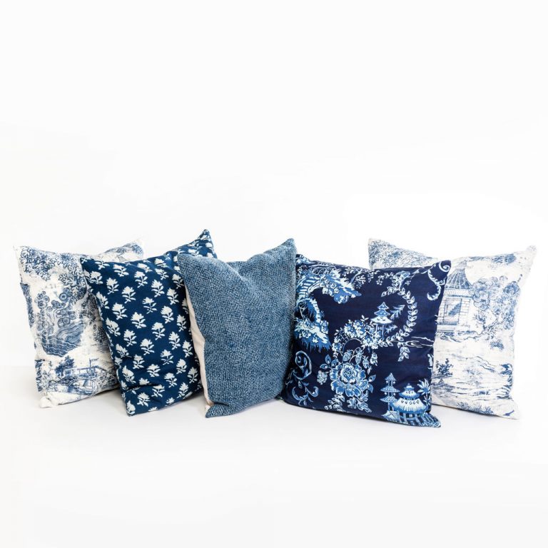 Blue & White Pillow Package (Set of 5)