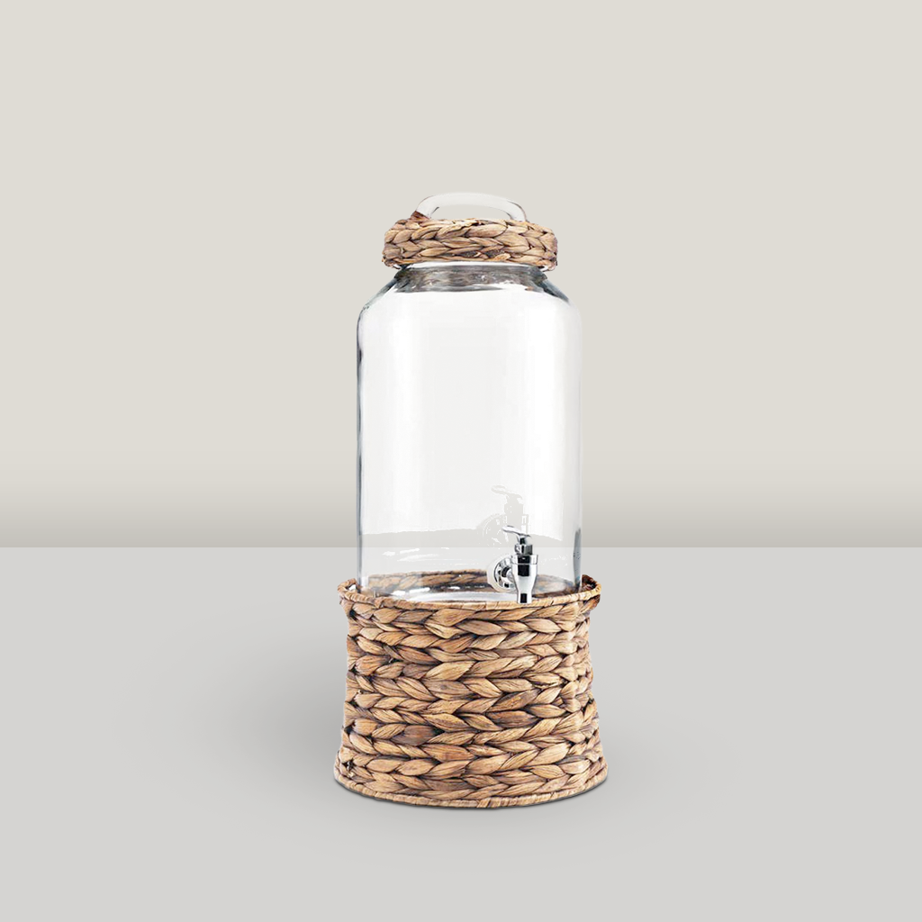 Rattan Beverage Dispenser
