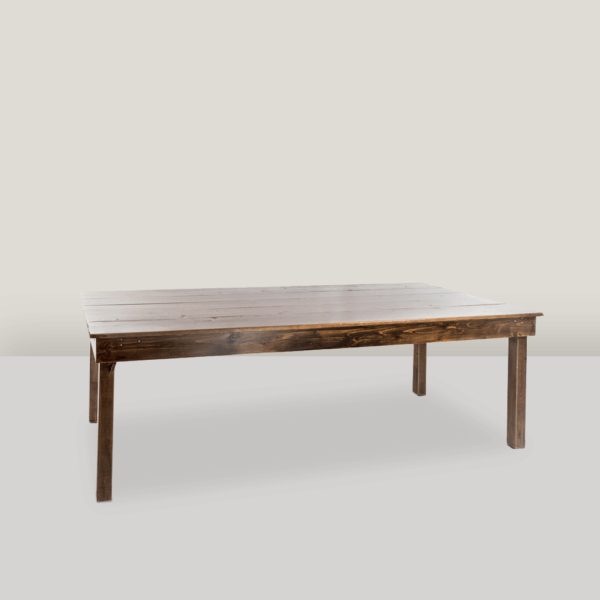 8' x 40" Mahognay Farm Table