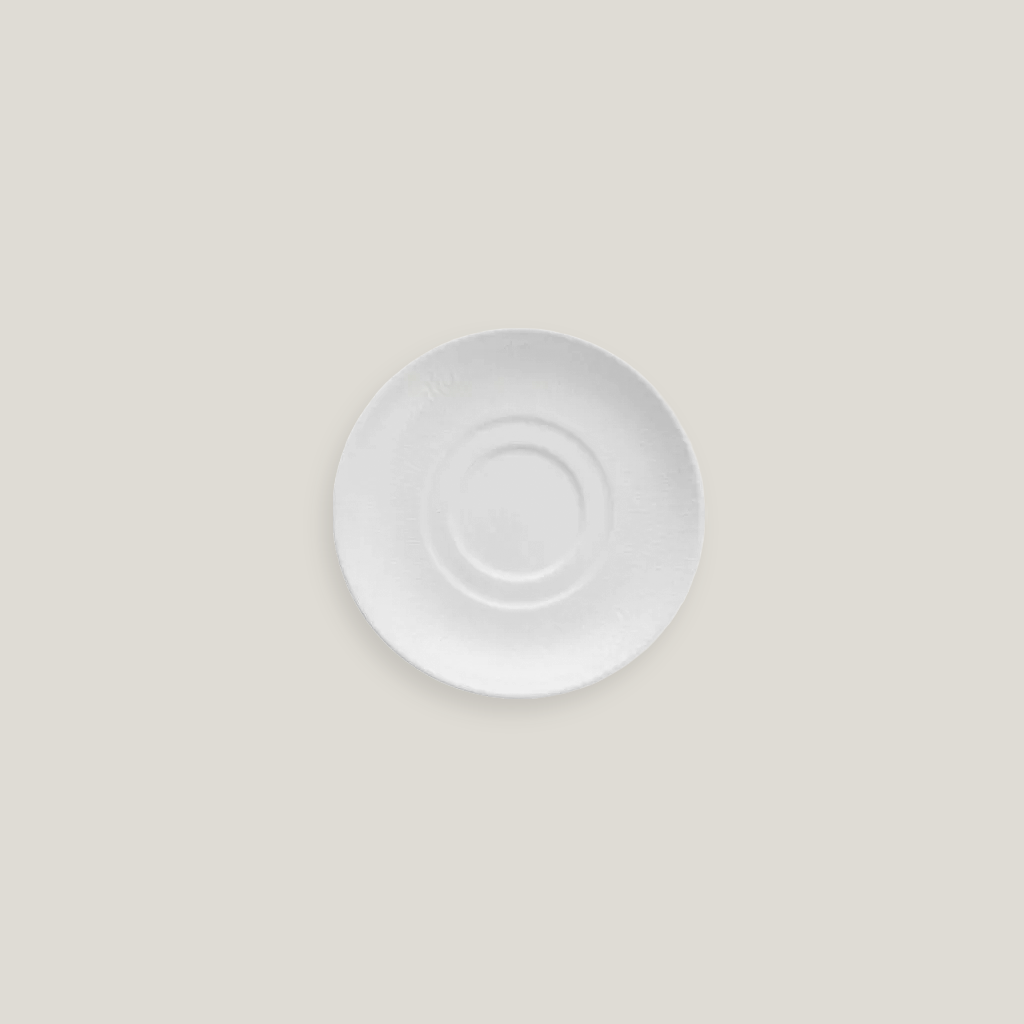 Mia White Embossed 6" Saucer