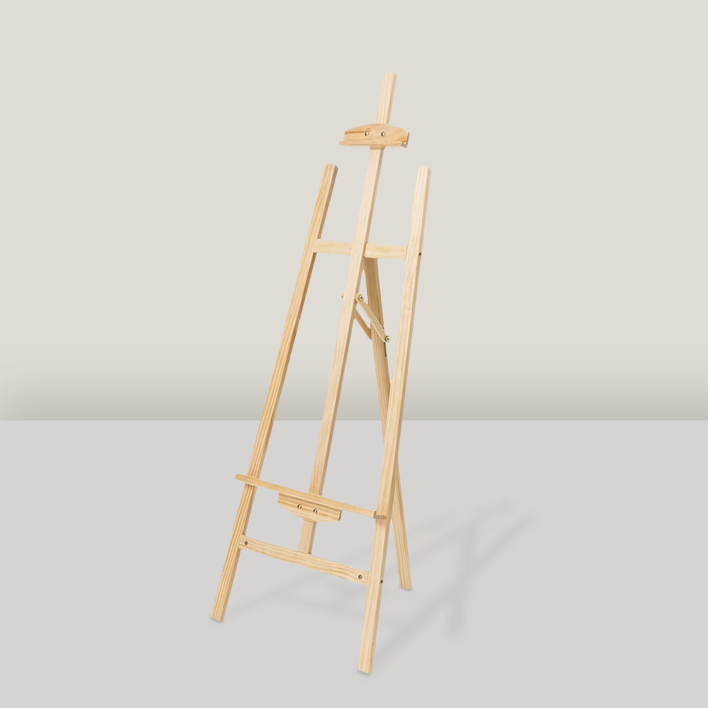 Adjustable Natural Wood Floor Easel