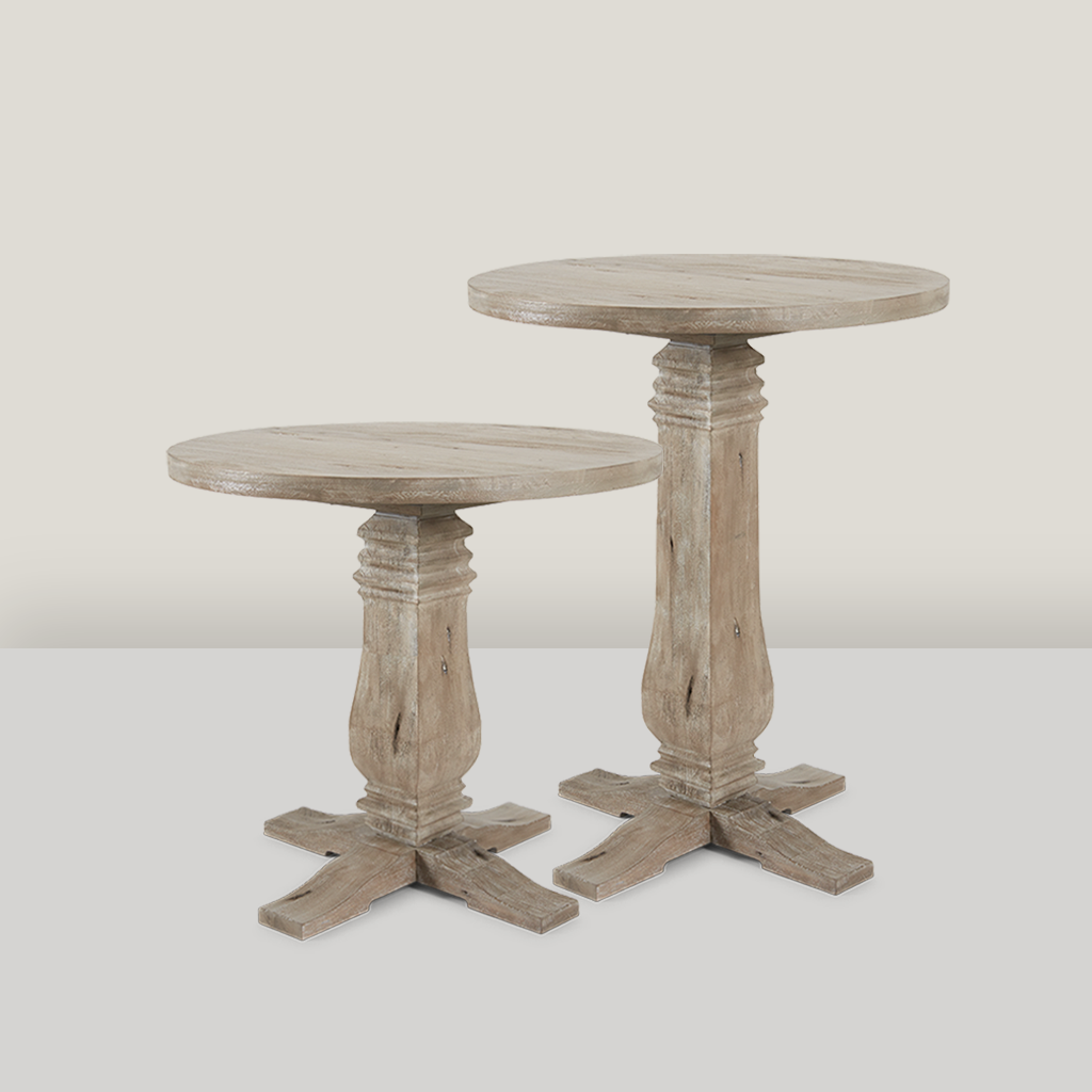 Knox Wood Pedestal Tables