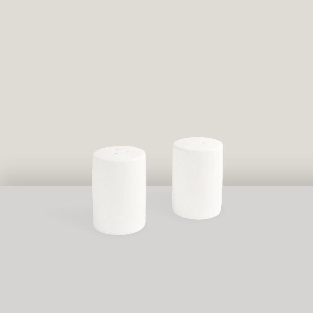 White Porcelain 3oz. Salt & Pepper Set