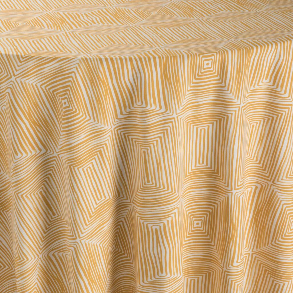 132" Brush Squares Mustard Table Linen