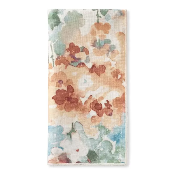 Persimmon Hydrangea Napkin