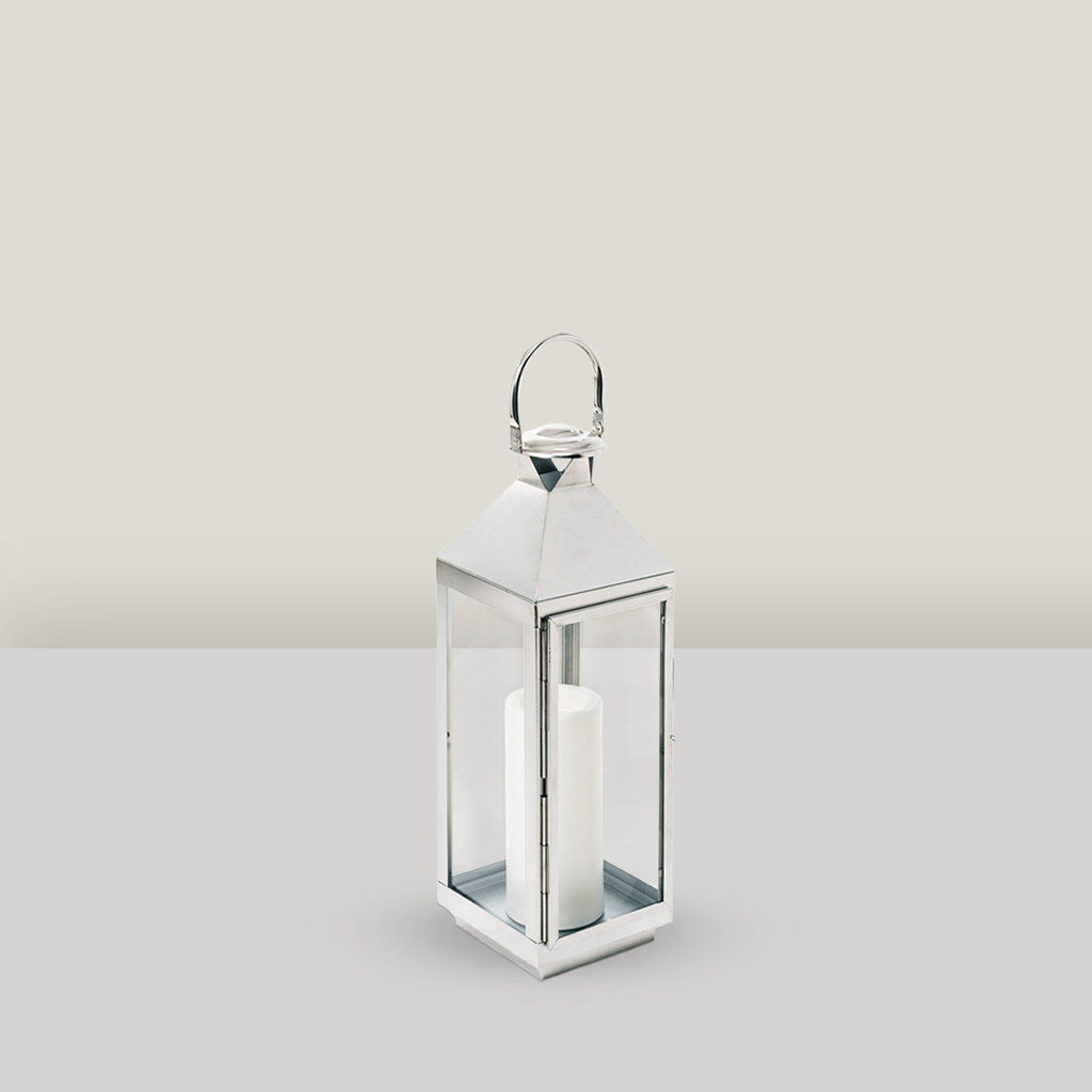 Oswald 19.5" Silver Lantern