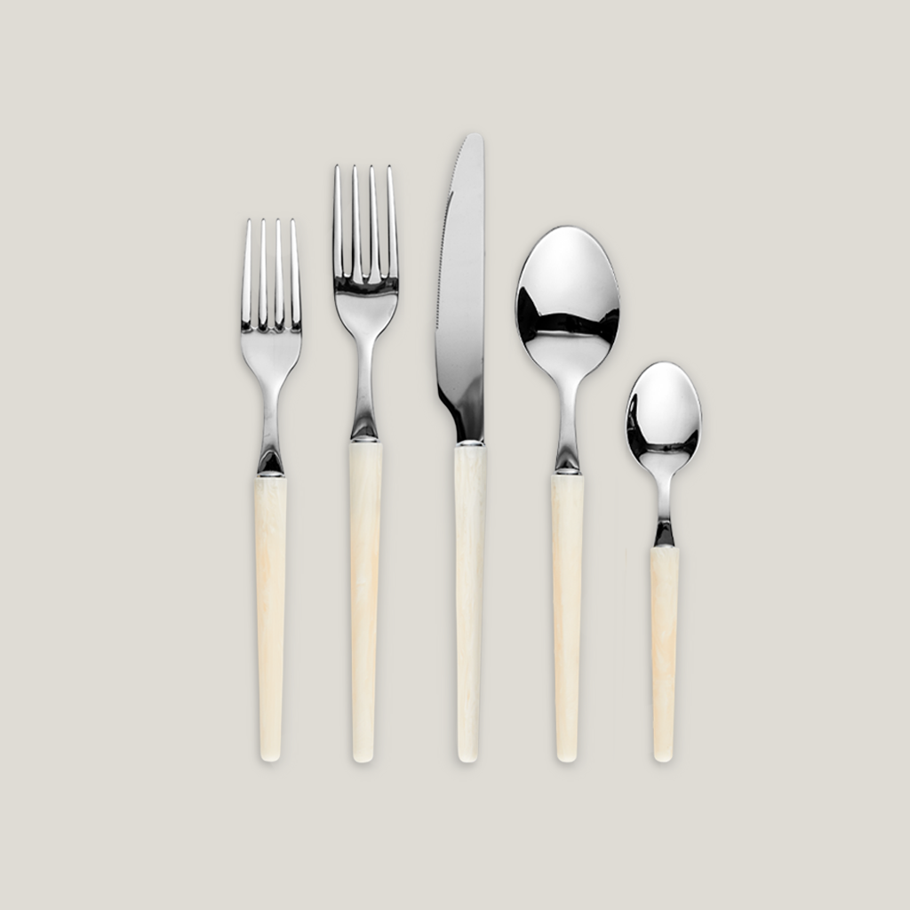 Pike Blonde Horn Flatware Collection