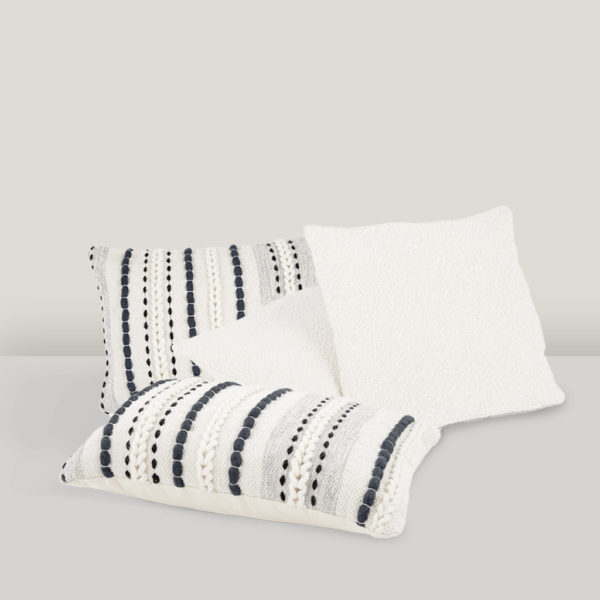 Ivory Bouclé & Stitch Pillow Package