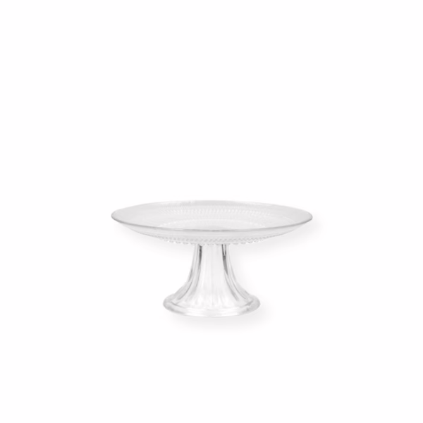 Clear Hobnail 8.5" Cake Stand