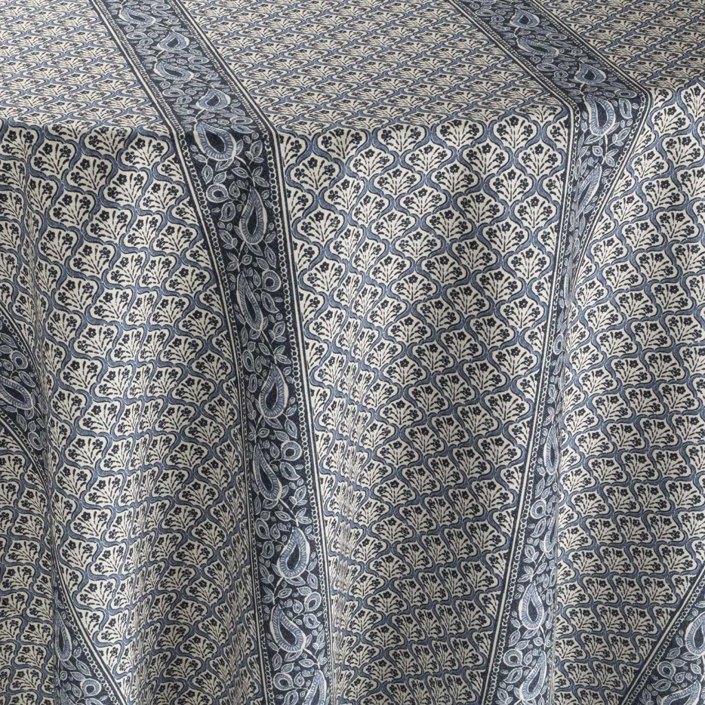 132" Amalfi Indigo Table Linen