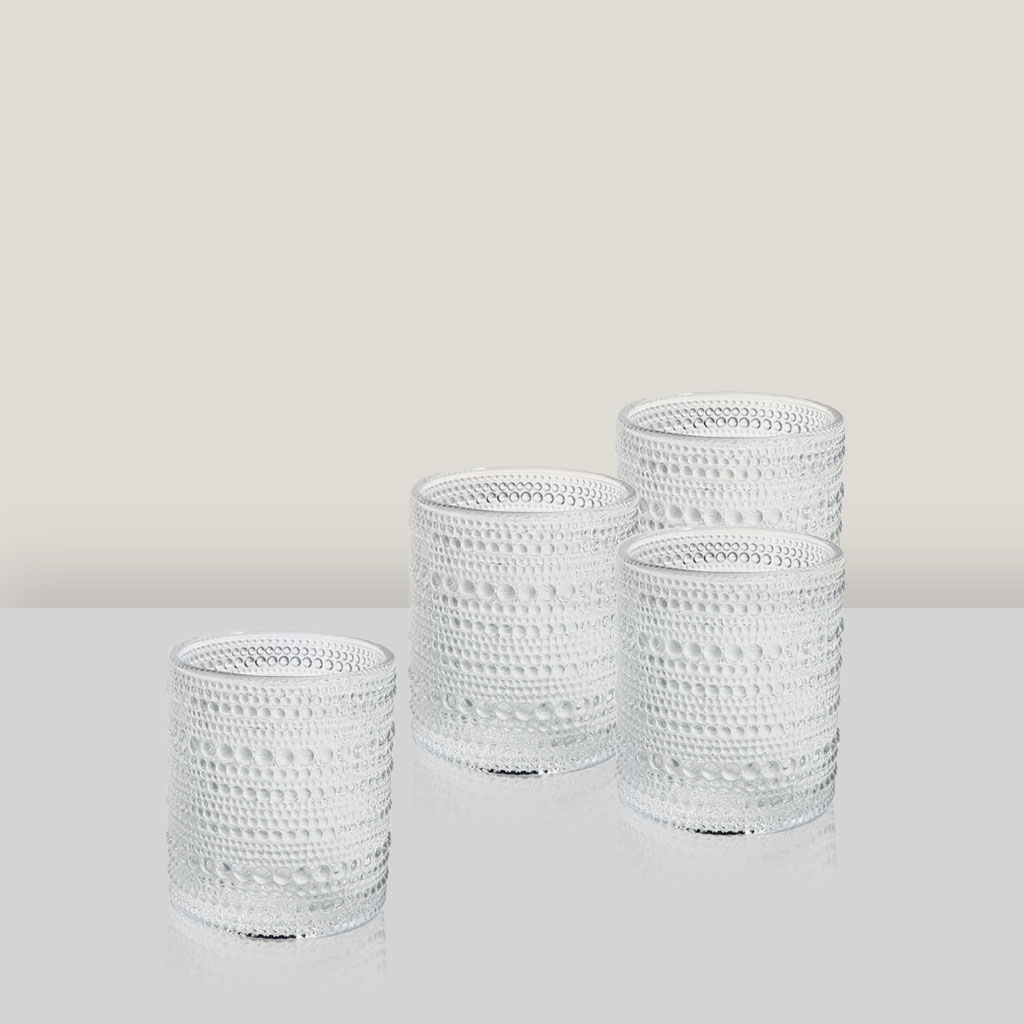 Hobnail Clear Water Glass