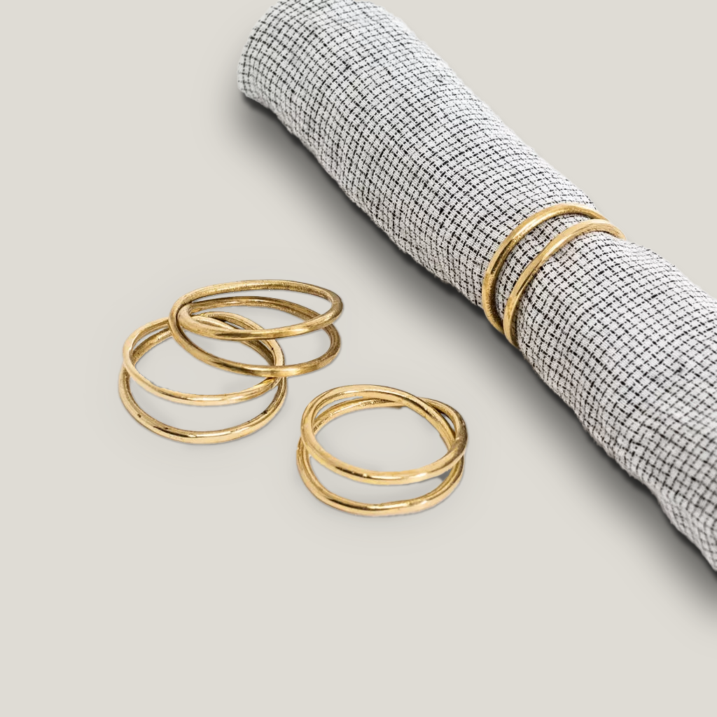 Interlocking Gold Napkin Ring