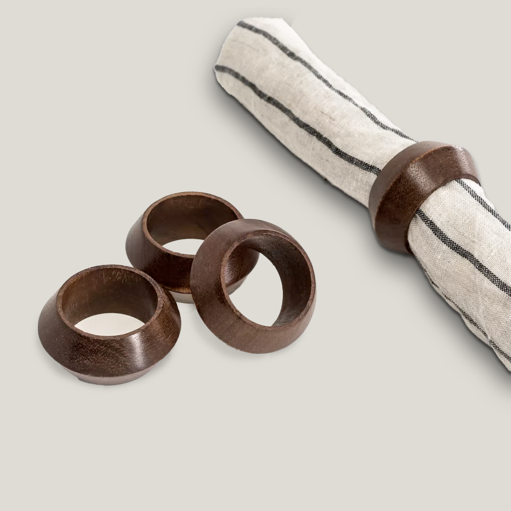 Tapered Wood Napkin Ring