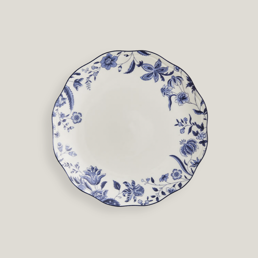 Adeline 11" Indigo Scalloped Dinner Plate