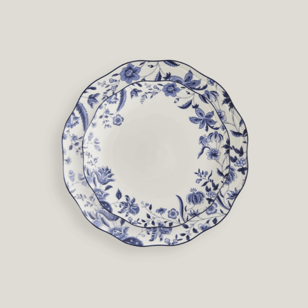 Adeline Indigo Scalloped China