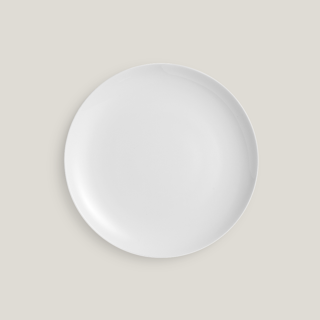 Avri 10.5" White Coupe Dinner Plate