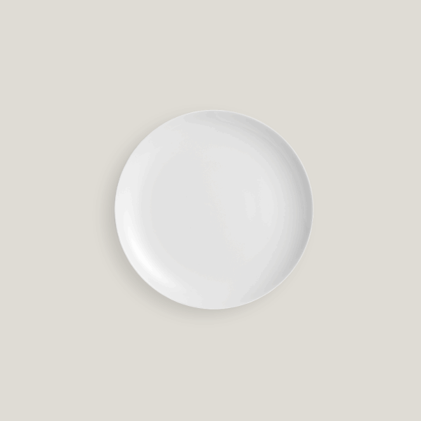 Avri 8" White Coupe Salad Plate