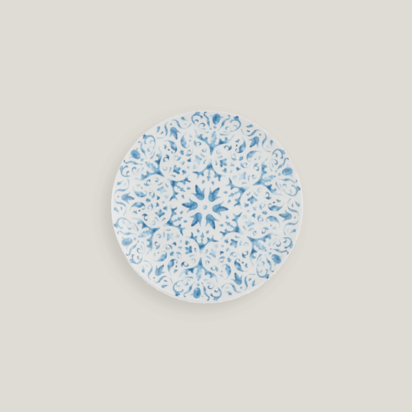 Cerulean 8" Watercolor Coupe Salad Plate