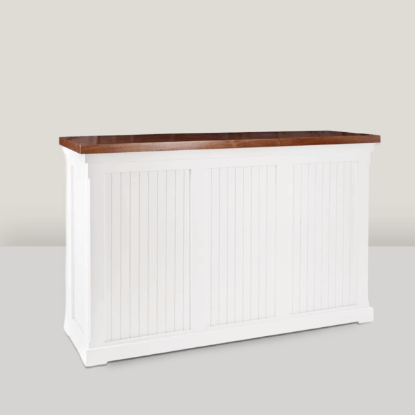 Clayton White 6' Beadboard Bar