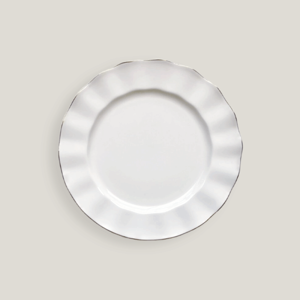 Freya Gold Rim 10.5" Ripple Dinner Plate