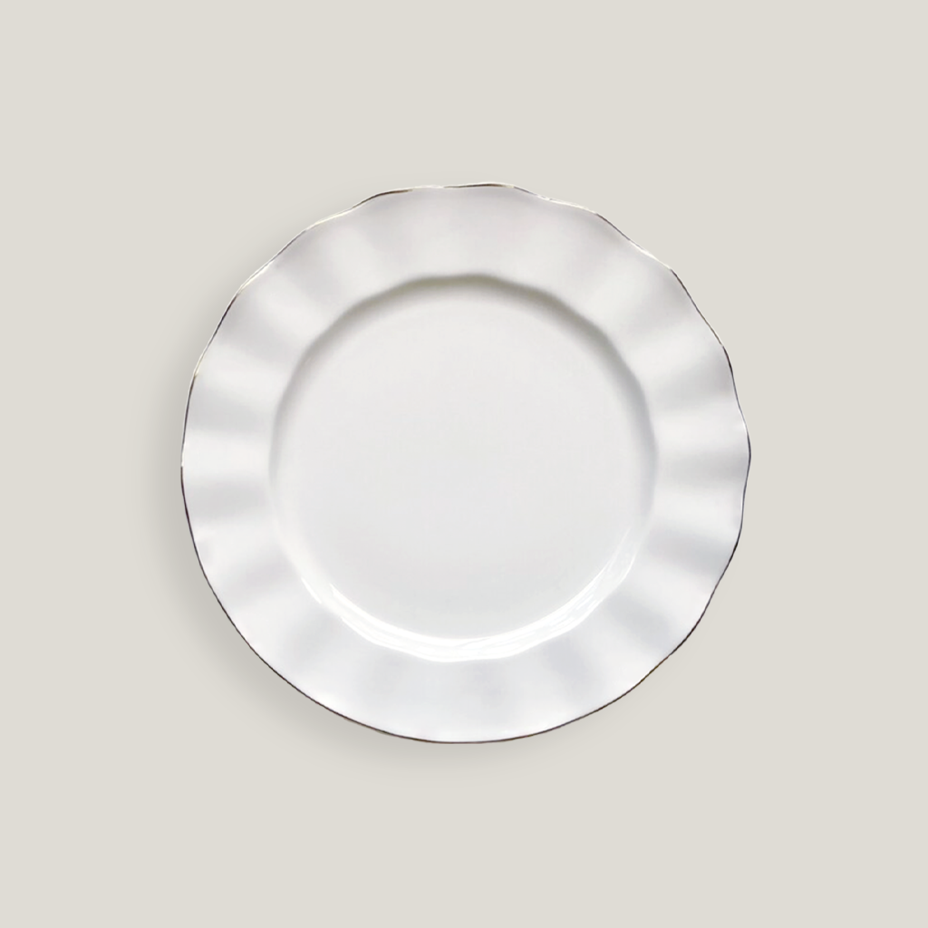 Freya Gold Rim 10.5" Ripple Dinner Plate