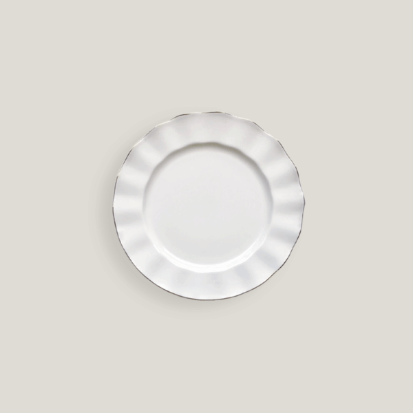 Freya Gold Rim 8" Ripple Salad Plate