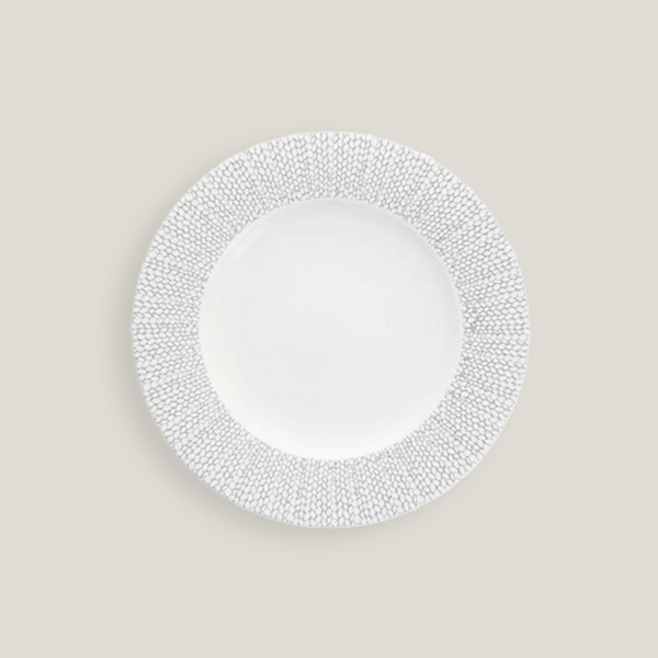 Mia Gray Embossed 10.75" Dinner Plate