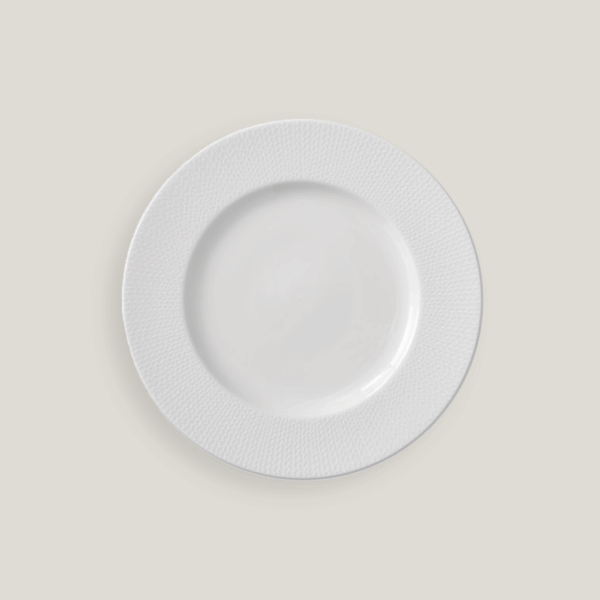 Mia White Embossed 10.75" Dinner Plate