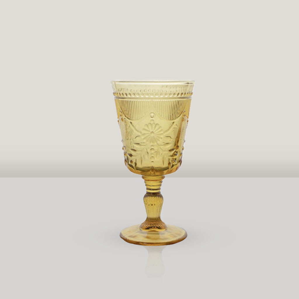 Quinn Amber Water Goblet