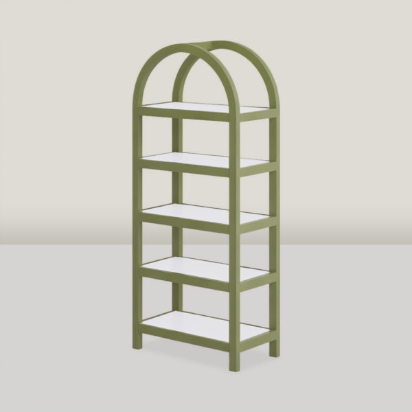 Reece 84"H Moss Arch Bookcase