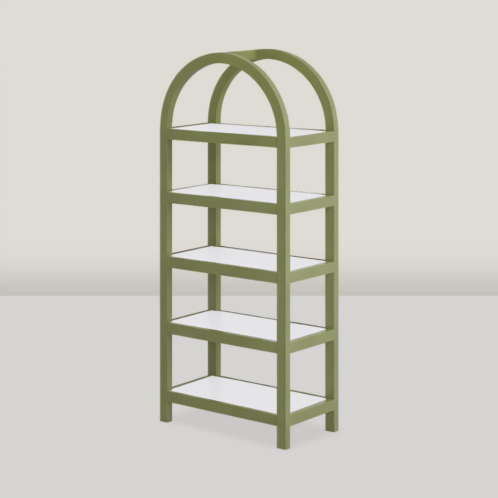 Reece 84"H Moss Arch Bookcase