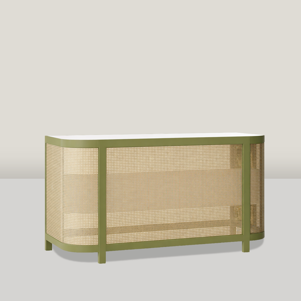 Reece 6' Cane Bar in Moss