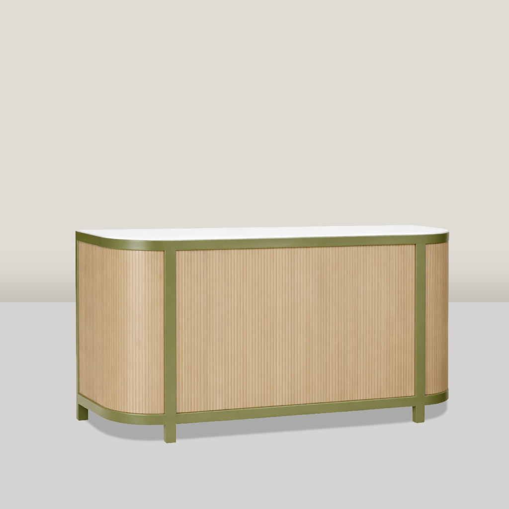 Reece 6' Tambour Bar in Moss
