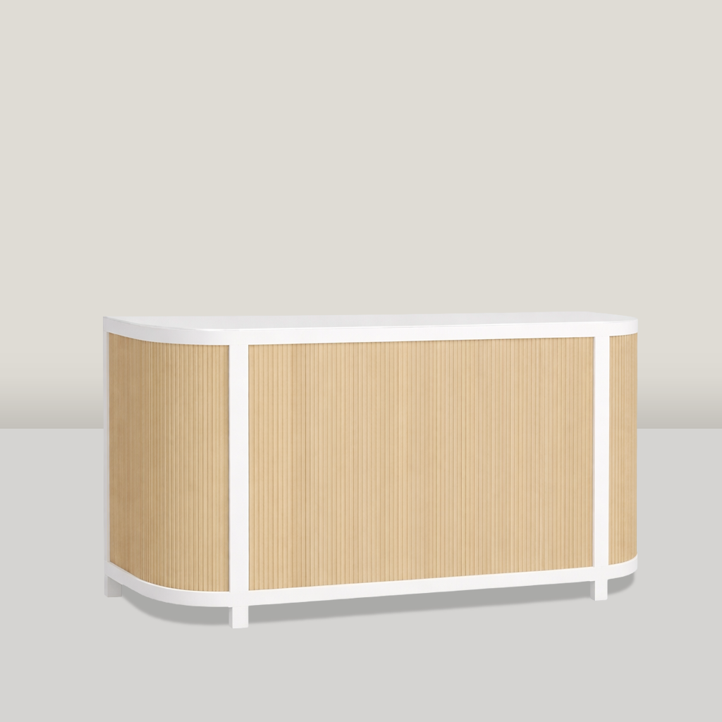Reece 6' Tambour Bar in White