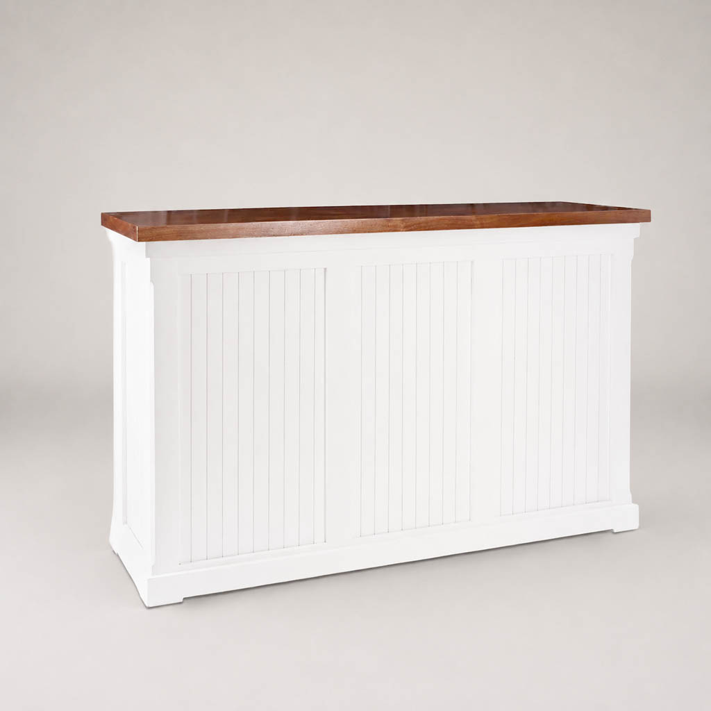 Clayton White 6' Beadboard Bar