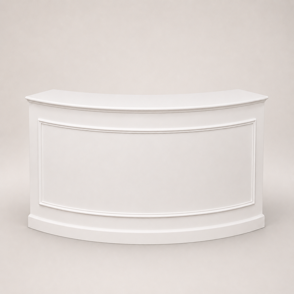 Kipton 7' Curved Modular White Bar