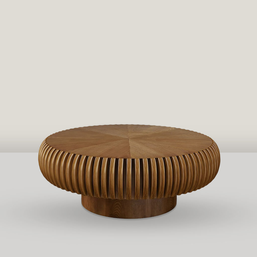 Calder Fluted Wood Coffee Table