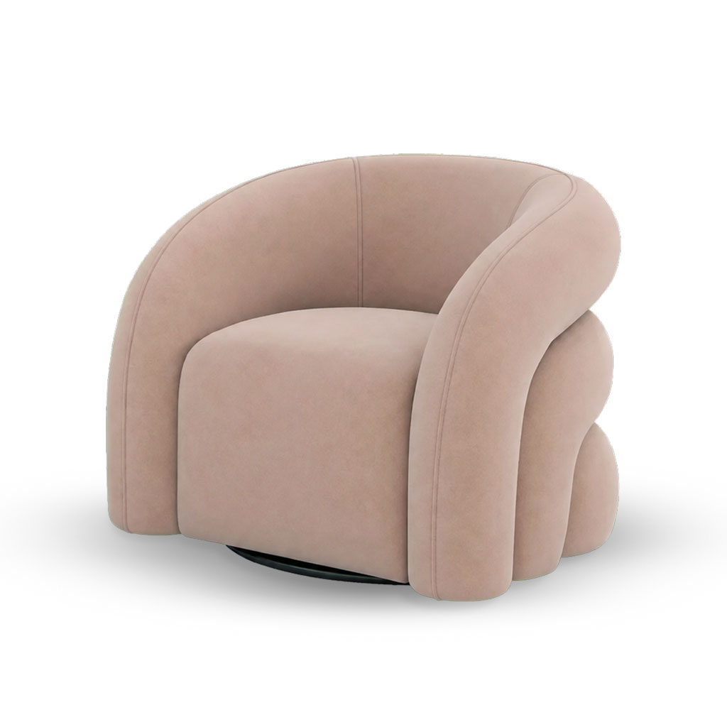 Paloma Blush Swivel Chair